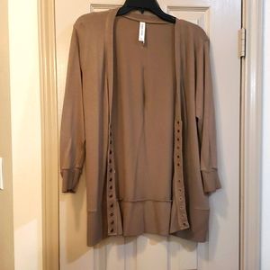 Tan 3/4 sleeve cardigan